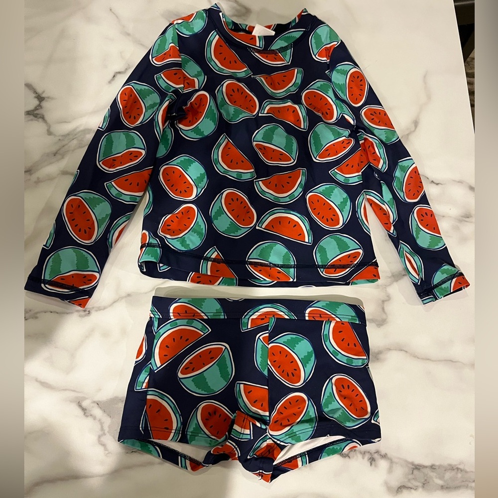 Girls hanna andersson swim top and shorts